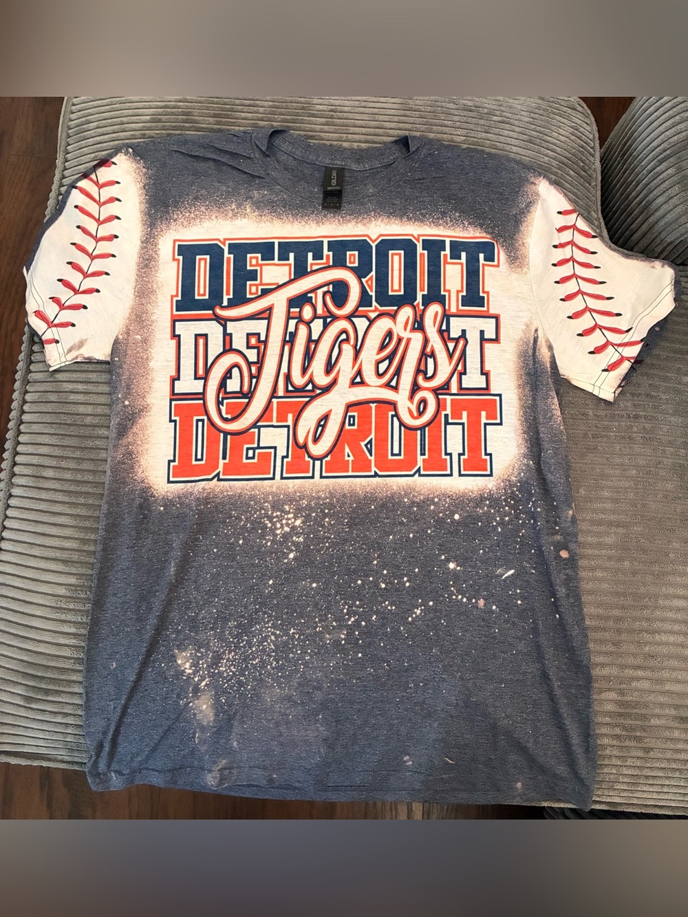 Detroit Tigers Navy Blue Graphic Baseball Tee